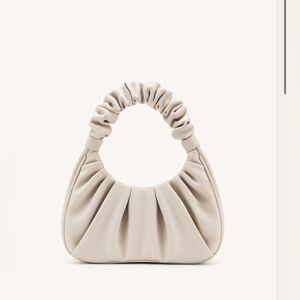 JW PEI GABBI RUCHED HOBO HANDBAG - IVORY